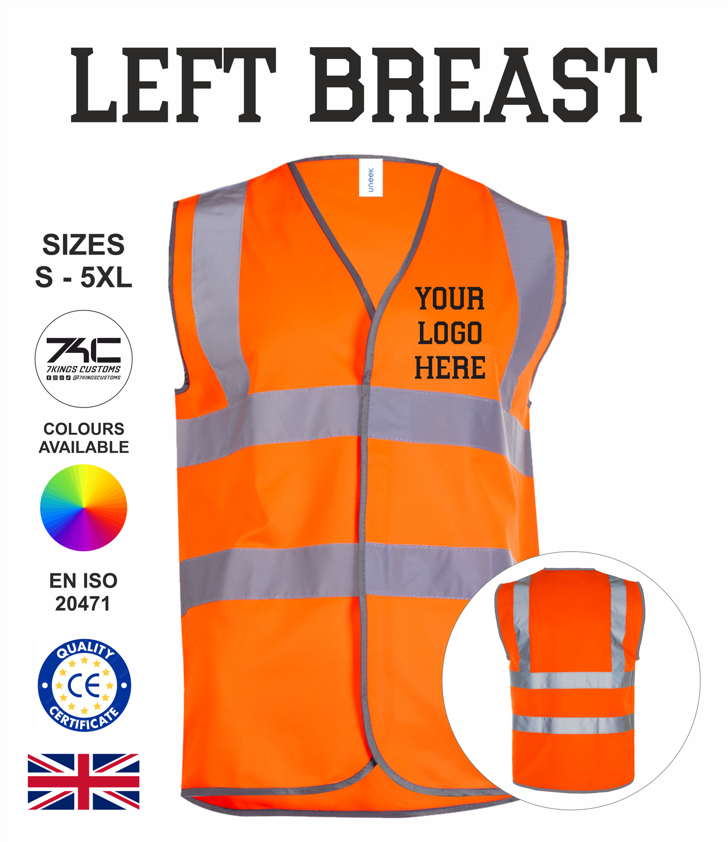Safety High Vis Waist Coat
