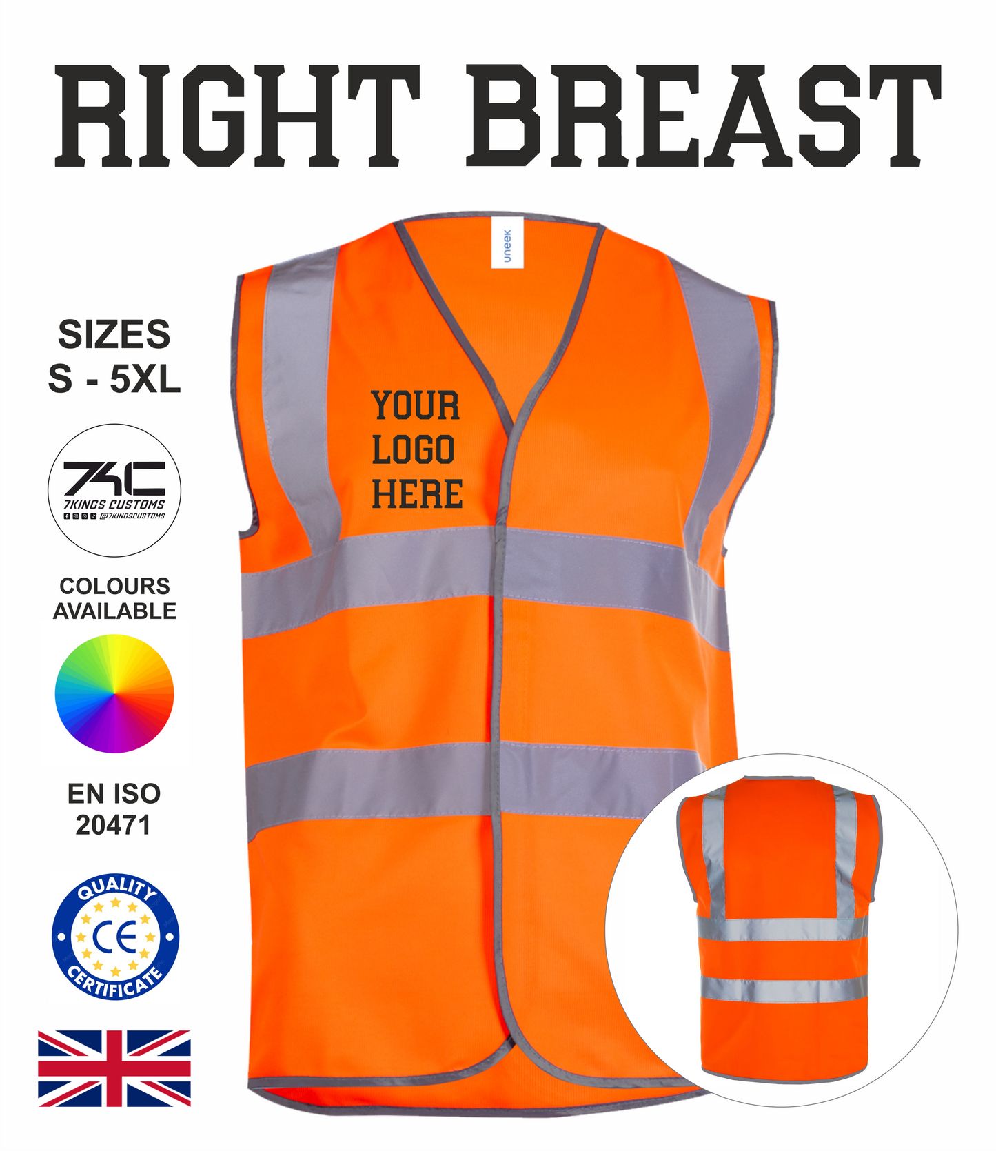 Safety High Vis Waist Coat