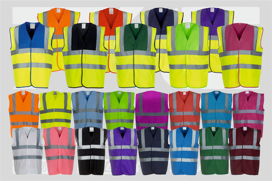 Printed Multicoloured Hi-Vis Waistcoat